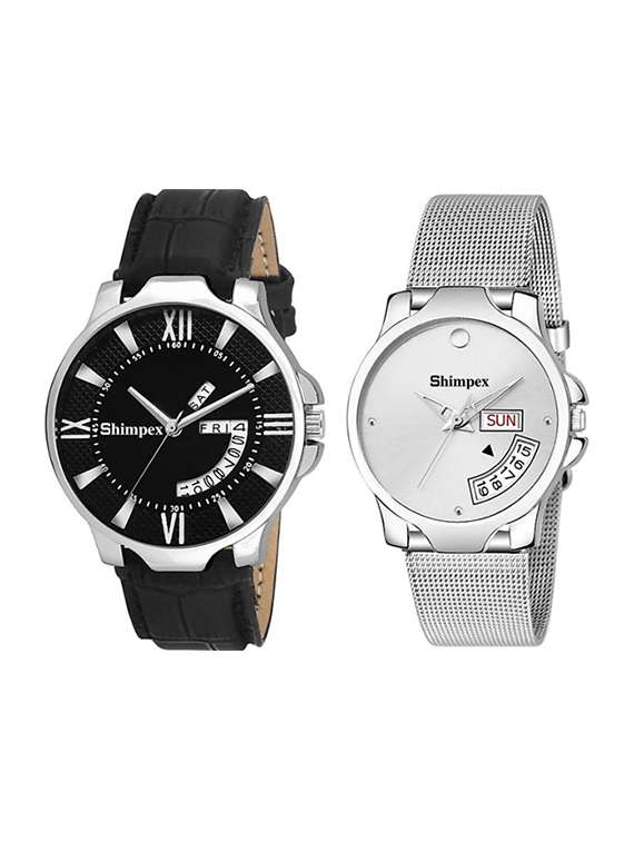 classic edge analog watch for couple