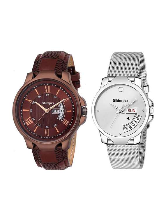 classic edge analog watch for couple