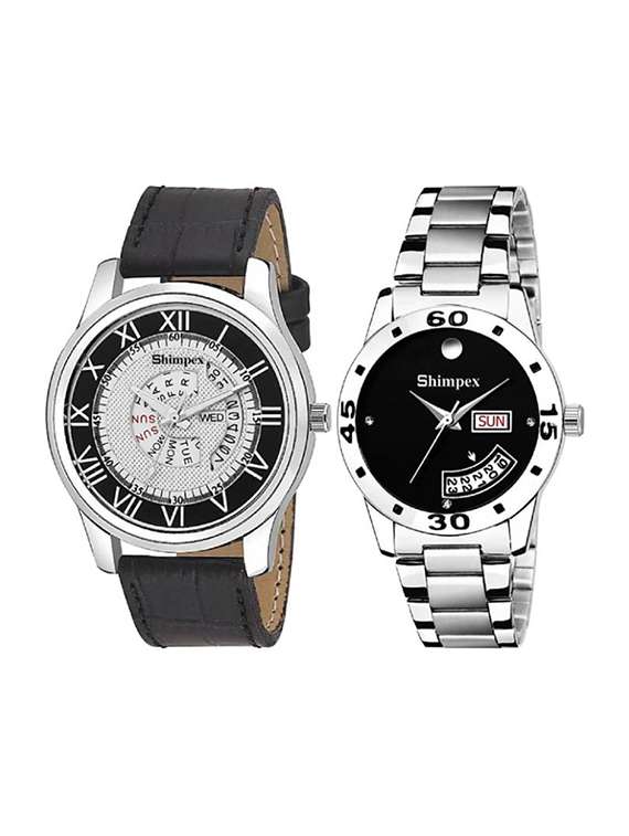 classic edge analog watch for couple