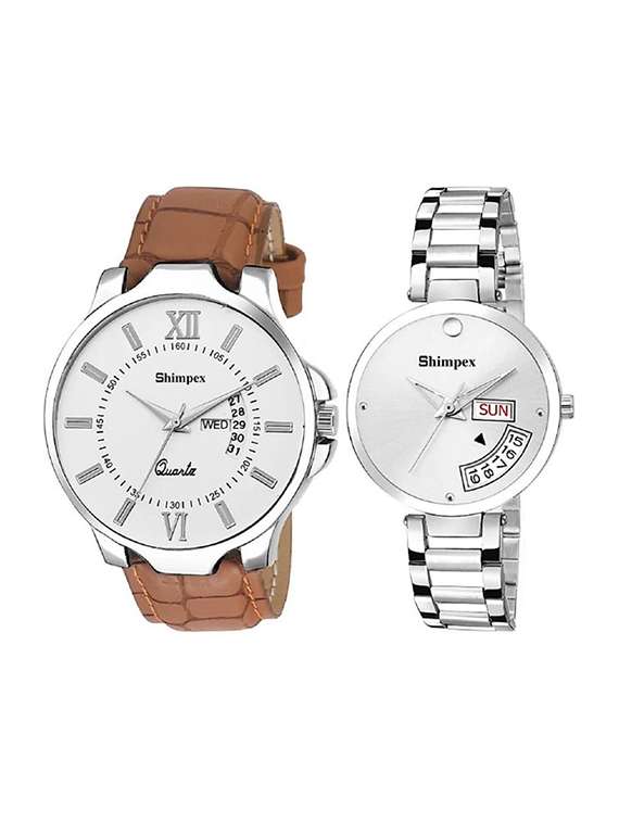 classic edge analog watch for couple