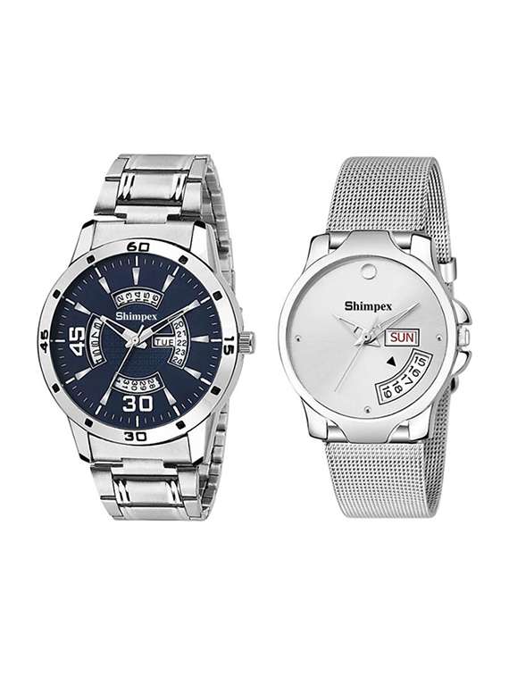 classic edge analog watch for couple