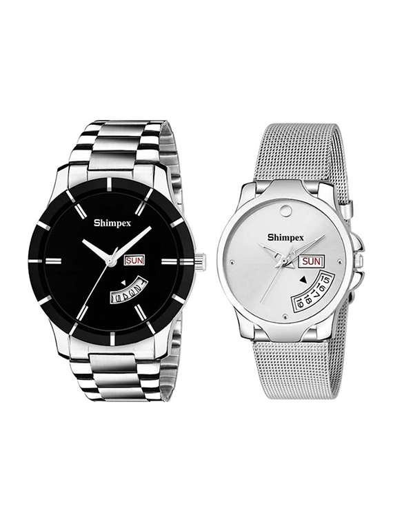 classic edge analog watch for couple