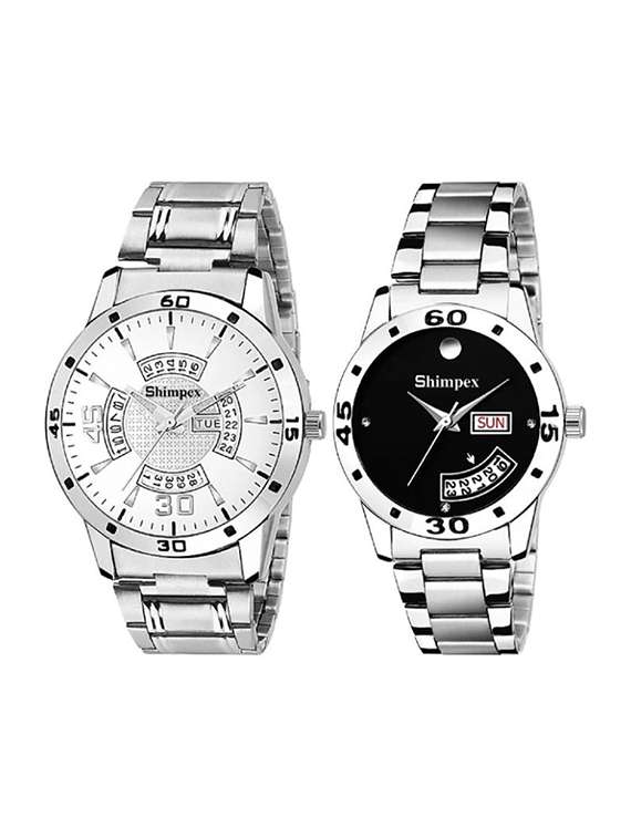classic edge analog watch for couple