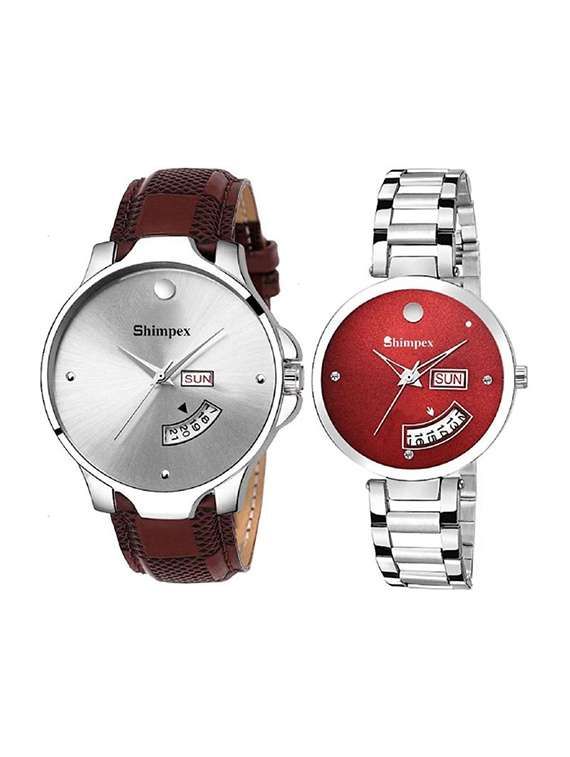  classic edge analog watch combo