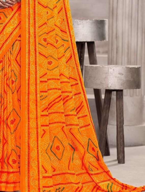 women printed casual wear saree with blouse - 22315745 -  Standard Image - 3