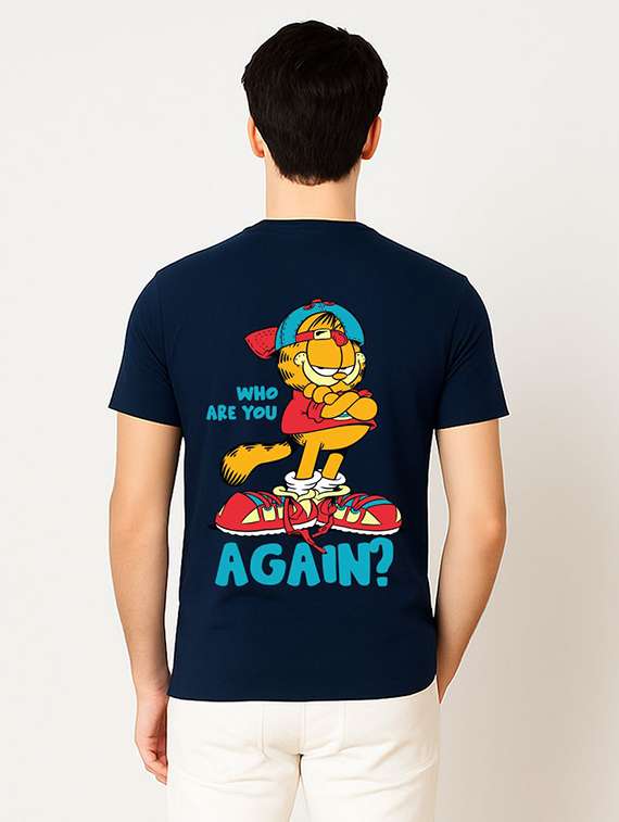 men front & back print short sleeve regular fit t-shirt