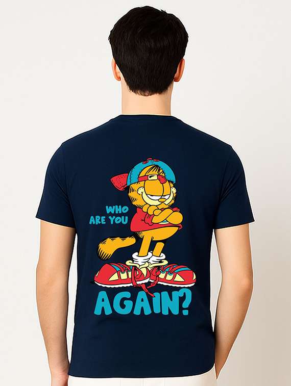 men front & back print short sleeve regular fit t-shirt