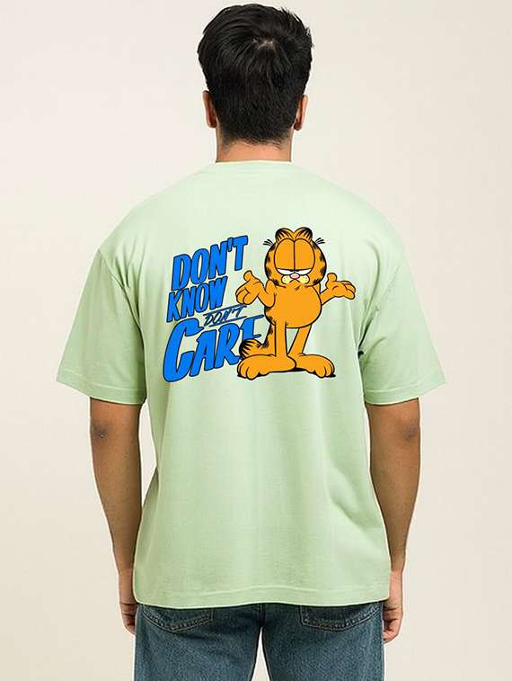 men front & back print short sleeve oversized t-shirt