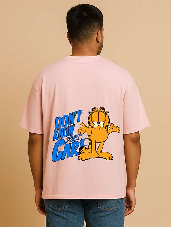 men front & back print short sleeve oversized t-shirt