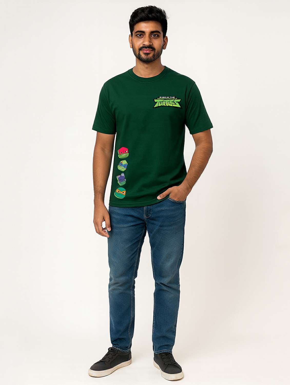 men front & back print short sleeve regular fit t-shirt - 22315839 -  Standard Image - 3