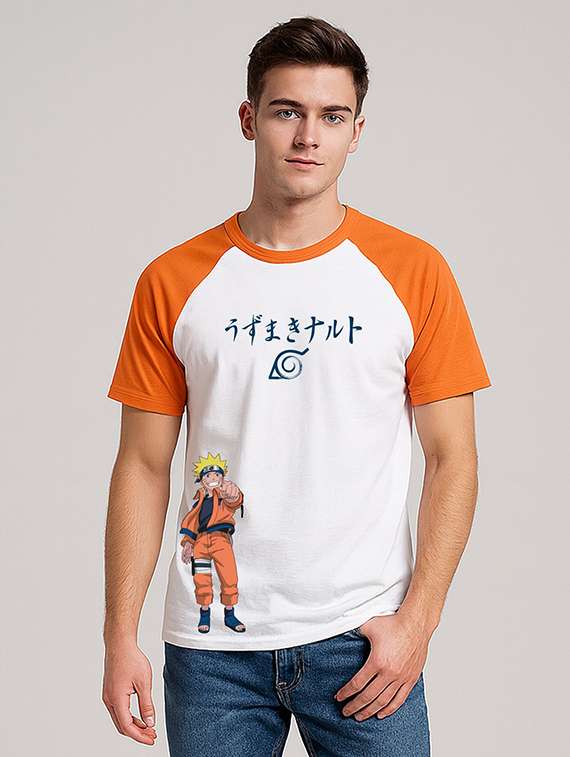 men color block raglan sleeve regular fit t-shirt