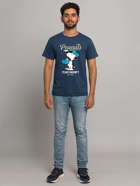 men front print short sleeve regular fit t-shirt - 22315854 -  Standard Image - 3