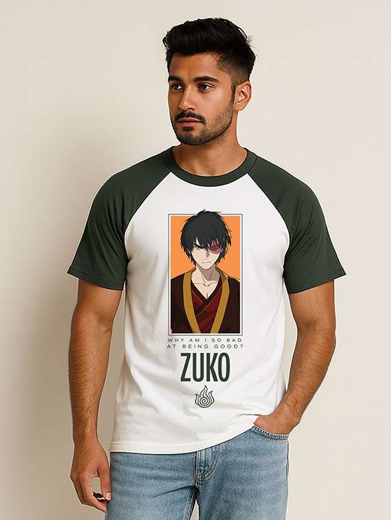 men color block raglan sleeve regular fit t-shirt