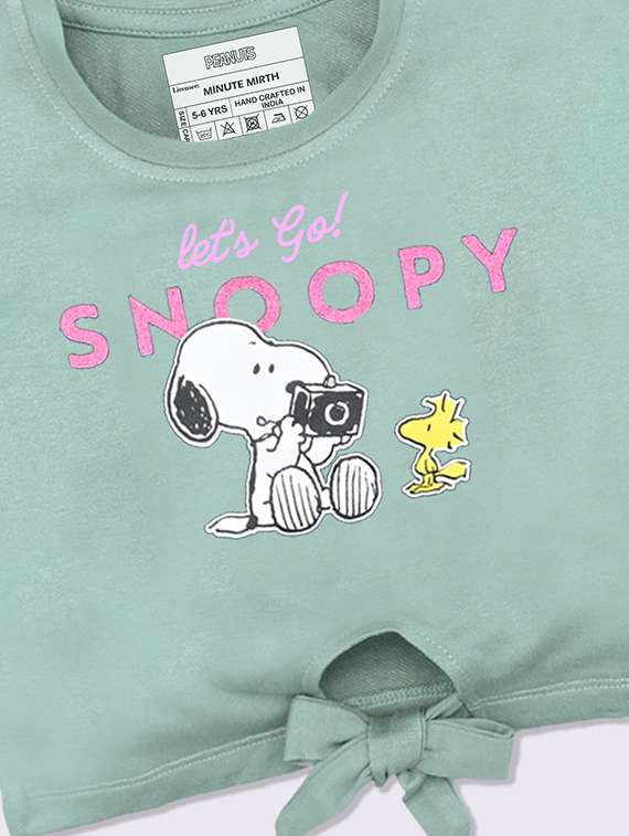 girls printed short sleeve crop tee - 22315874 -  Standard Image - 3