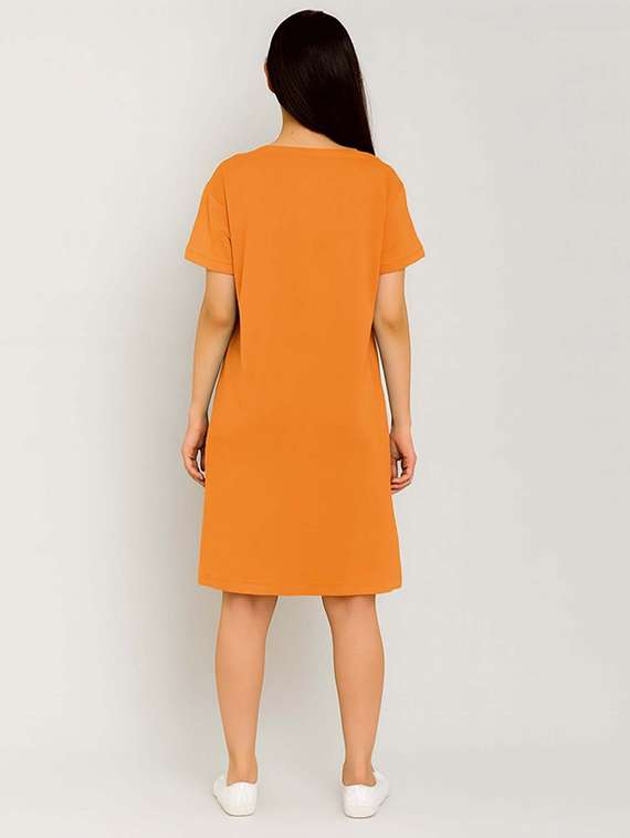 women printed short sleeve t-shirt dress - 22315899 -  Standard Image - 3