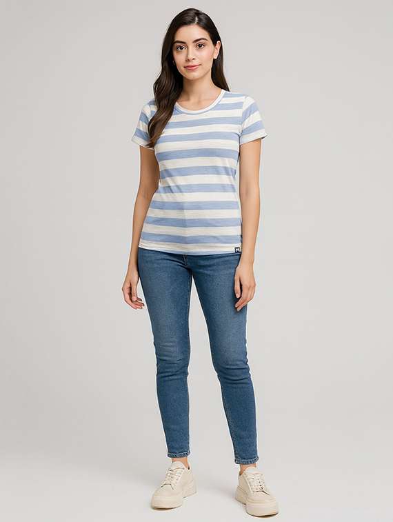 women striped short sleeve t-shirt - 22315923 -  Standard Image - 3