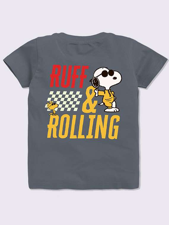 boys printed round neck short sleeve t-shirt