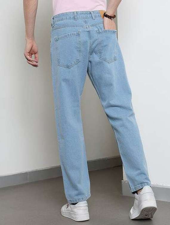 men plain mid rise full length jeans - 22315965 -  Standard Image - 3