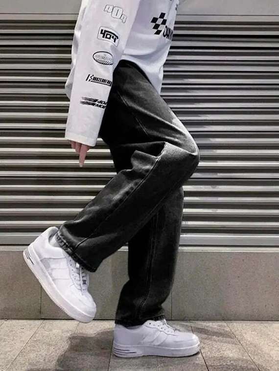 men plain mid rise full length jeans - 22315985 -  Standard Image - 3