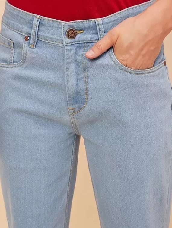 men plain mid rise full length jeans - 22316021 -  Standard Image - 5