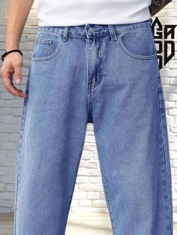 men plain mid rise full length jeans - 22316024 -  Standard Image - 3