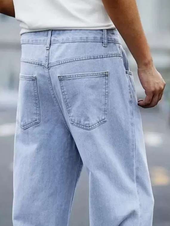 men plain mid rise full length jeans - 22316031 -  Standard Image - 3