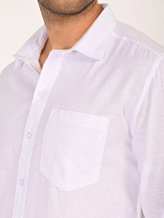 men solid long sleeve regular fit casual shirt - 22316059 -  Standard Image - 3