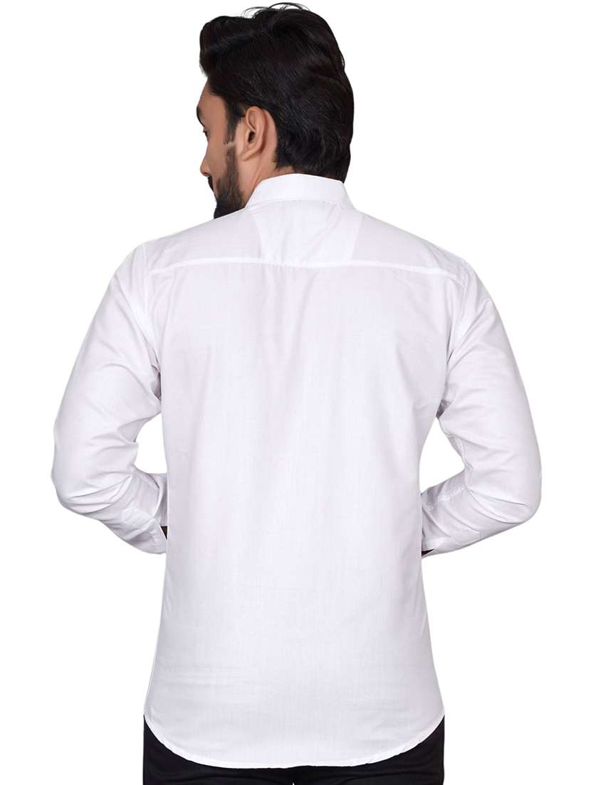 men solid long sleeve slim fit formal shirt - 22316073 -  Standard Image - 3