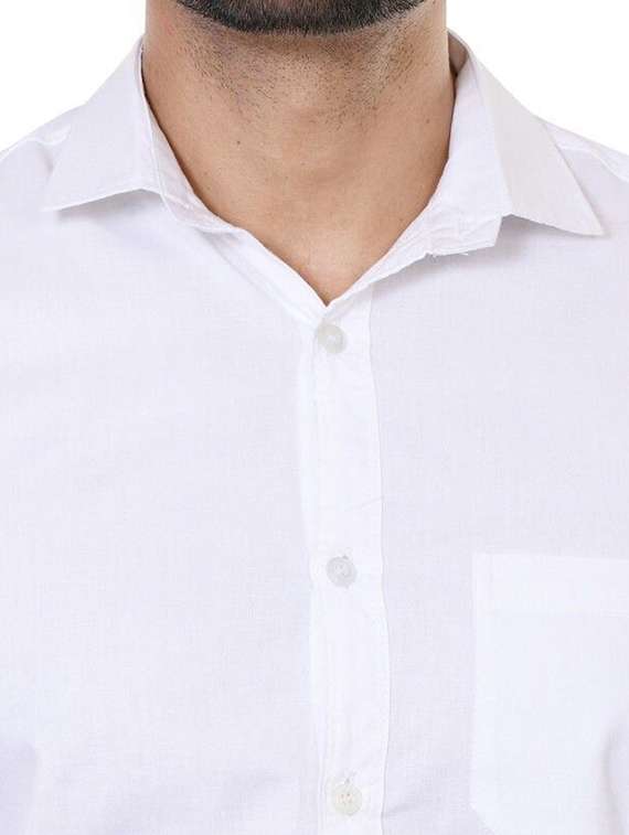 men solid long sleeve slim fit formal shirt - 22316083 -  Standard Image - 3