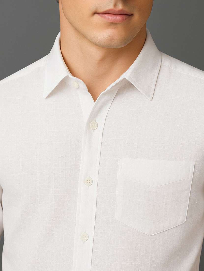 men solid long sleeve regular fit casual shirt - 22316105 -  Standard Image - 3