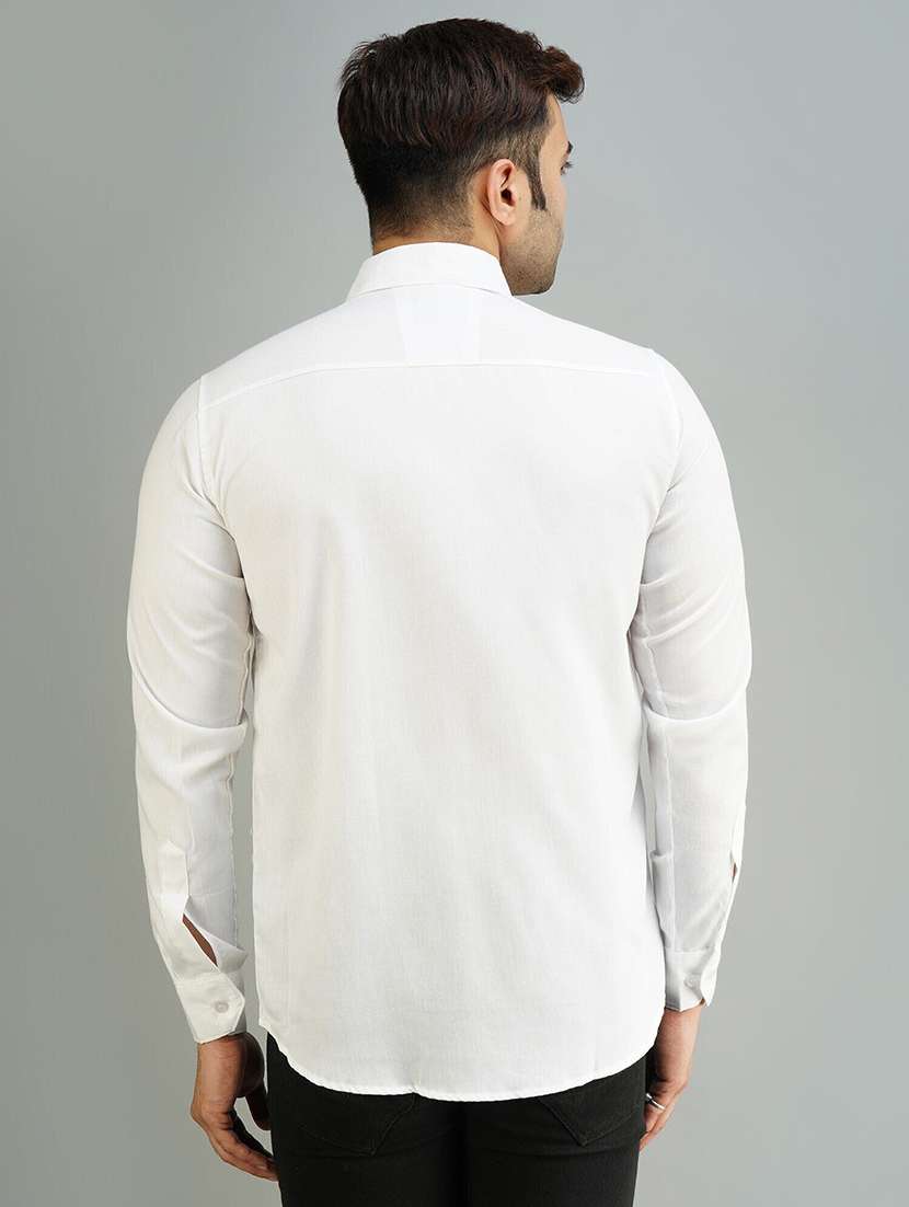 men solid long sleeve regular fit casual shirt - 22316107 -  Standard Image - 3