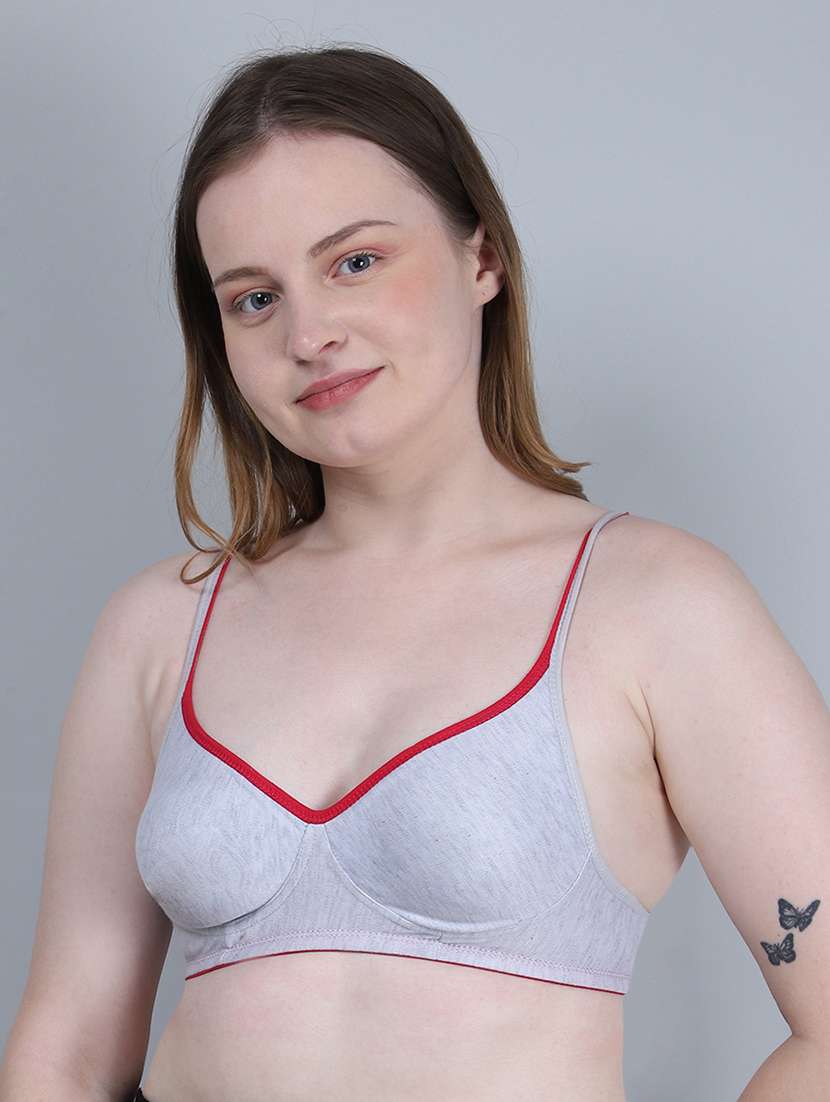 women solid non padded bra