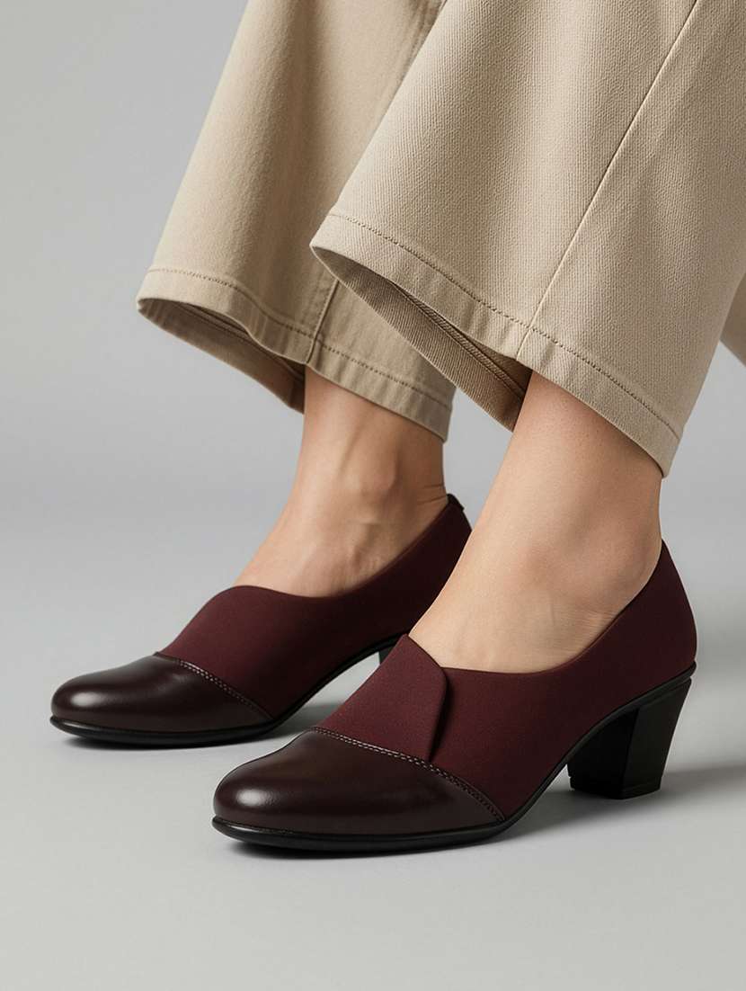 women brown solid slip on sandal - 22316194 -  Standard Image - 3