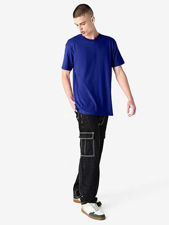 men solid short sleeve loose fit t-shirt - 22316223 -  Standard Image - 3