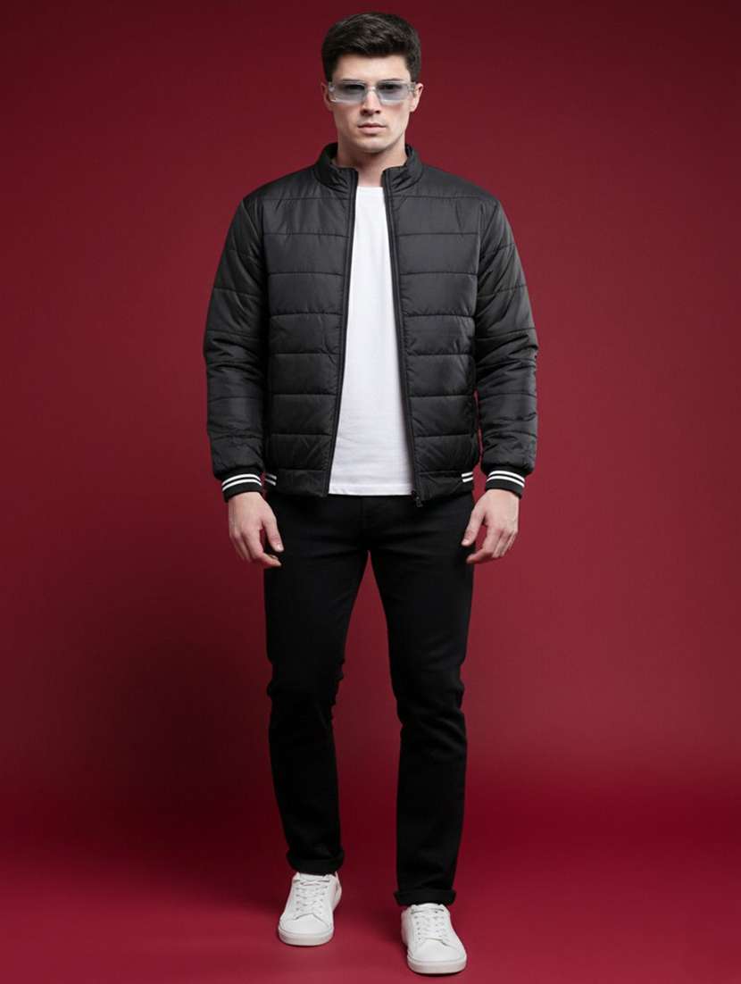 men solid long sleeve puffer jacket - 22316236 -  Standard Image - 3
