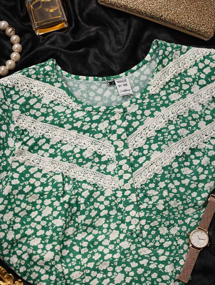 women printed short sleeve nighty - 22316270 -  Standard Image - 5