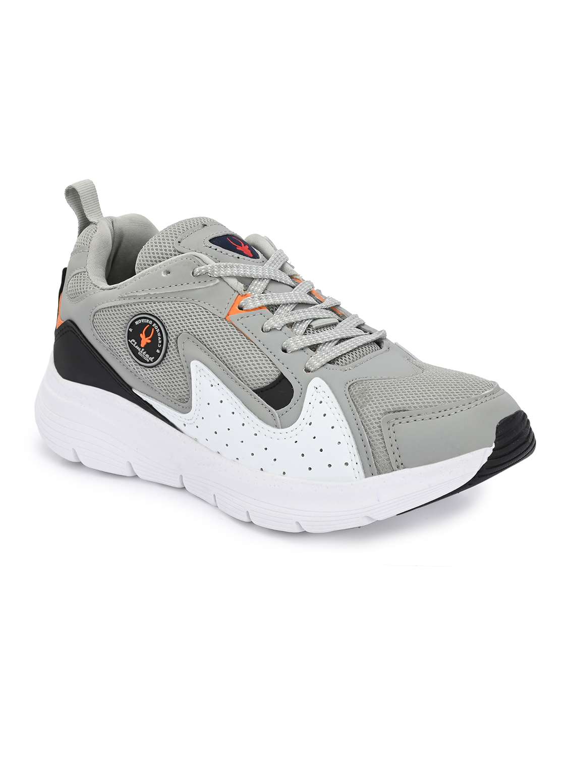 men grey lace up sport shoe