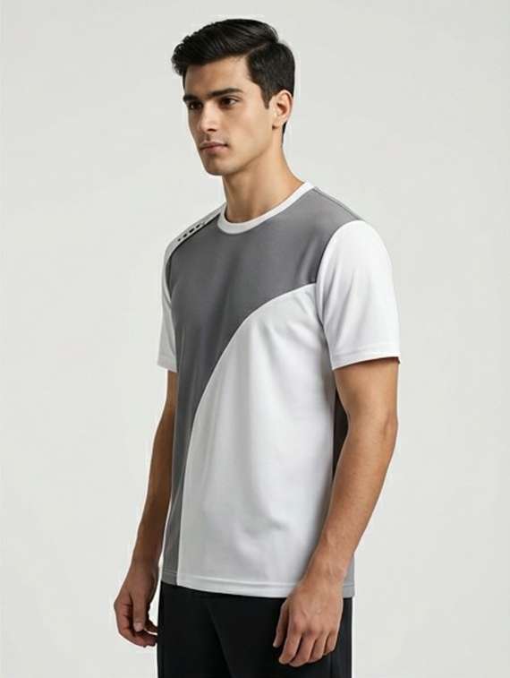 men color block short sleeve regular fit t-shirt - 22316381 -  Standard Image - 3