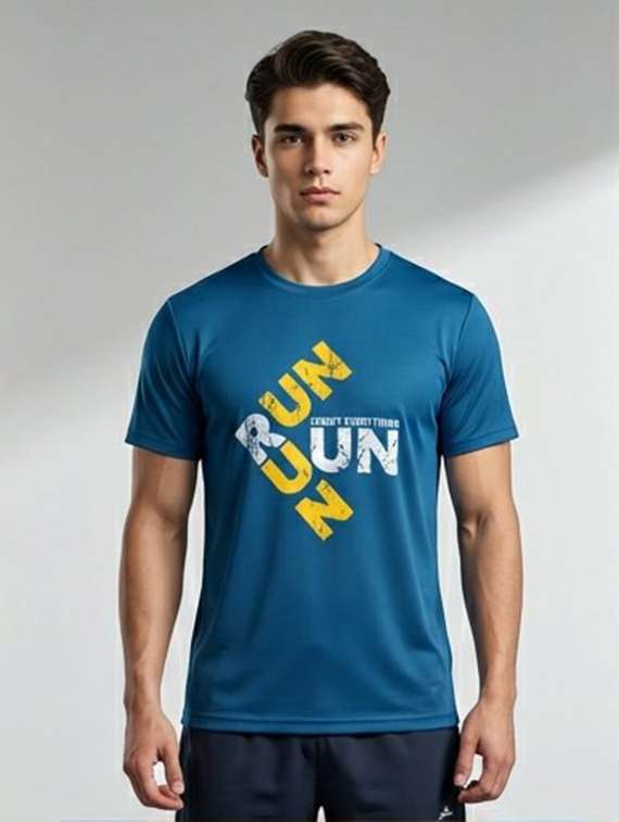 men typographic short sleeve regular fit t-shirt