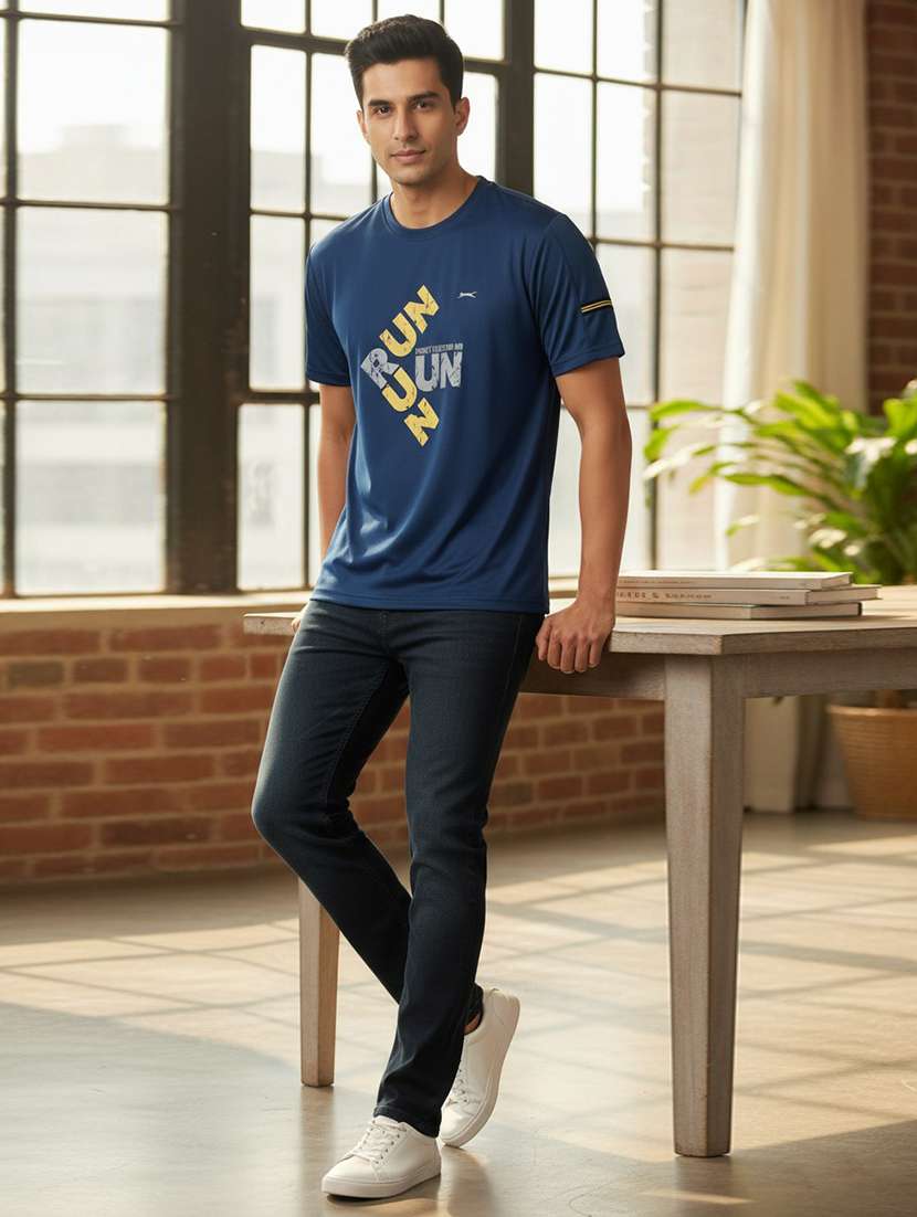 men typographic short sleeve regular fit t-shirt - 22316385 -  Standard Image - 3