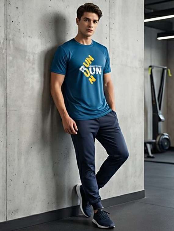 men typographic short sleeve regular fit t-shirt - 22316385 -  Standard Image - 3