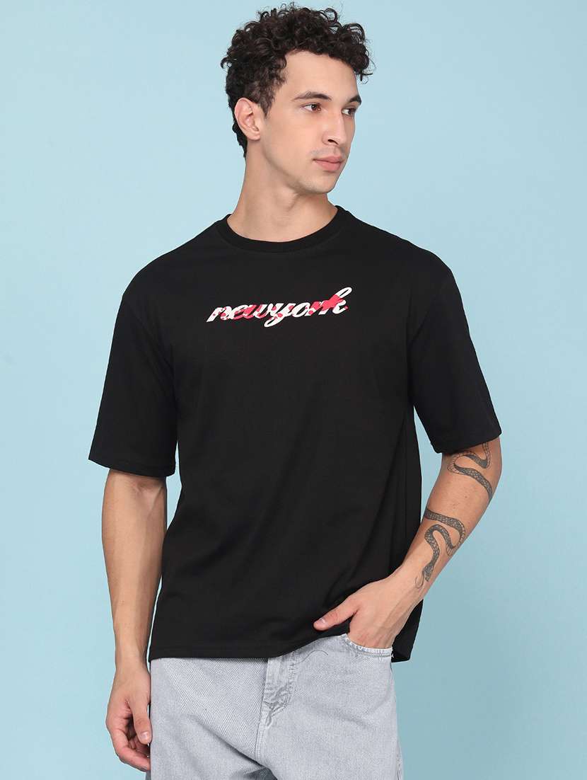 men printed short sleeves oversized t-shirt - 22316591 -  Standard Image - 3