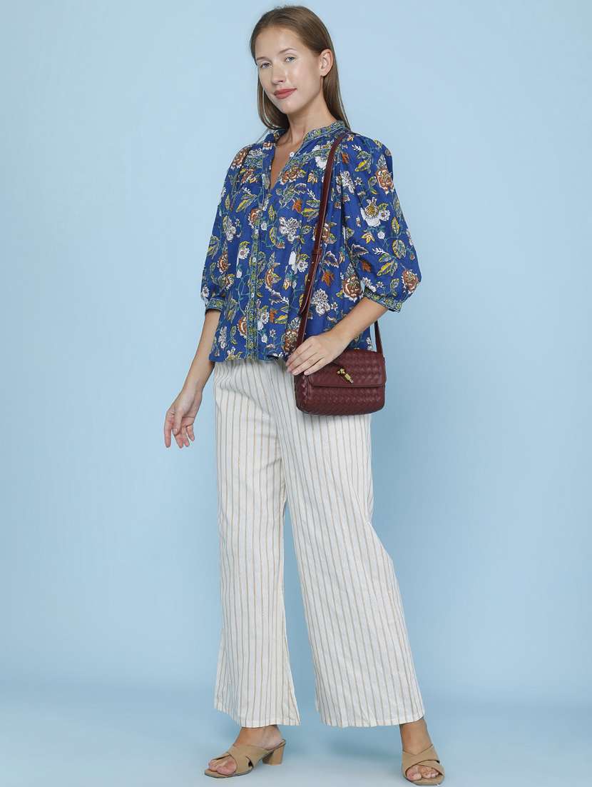 Women Printed Three Quarter Sleeves A-line Top - 22316601 -  Standard Image - 5