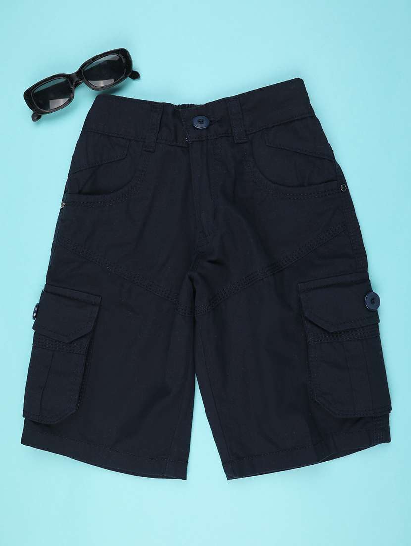 blue satin shorts & three fourth