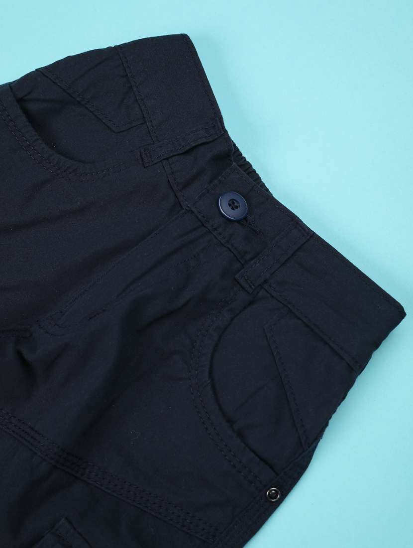 Blue Satin Shorts & Three Fourth - 22316615 -  Standard Image - 3