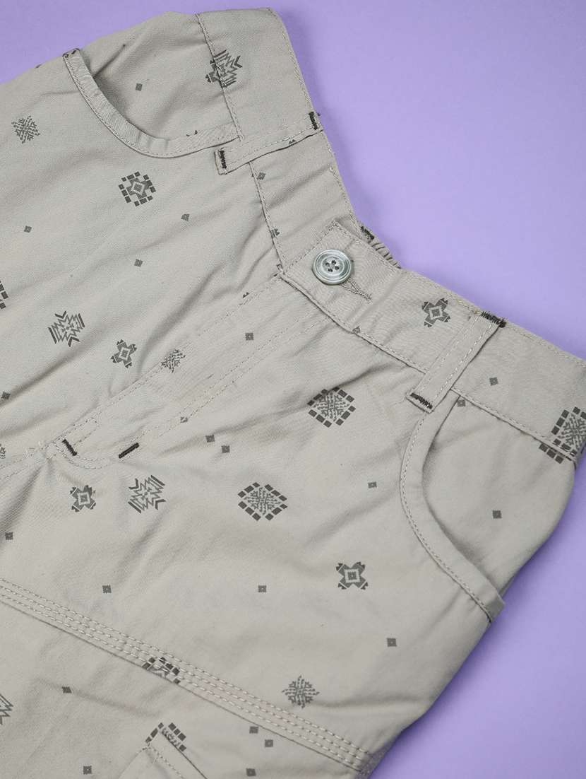 boys printed mid rise cargo shorts - 22316618 -  Standard Image - 3