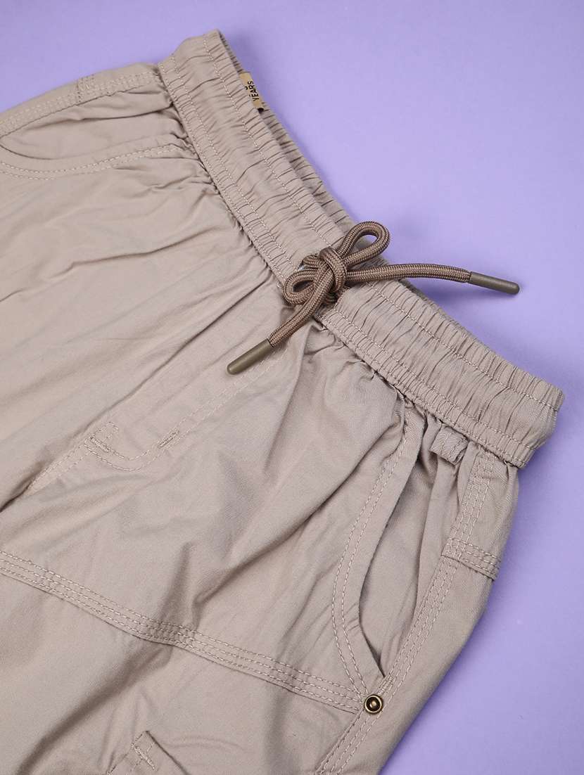 boys solid mid rise cargo shorts - 22316662 -  Standard Image - 3