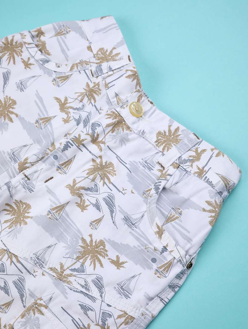 boys printed mid rise cargo shorts - 22316671 -  Standard Image - 3