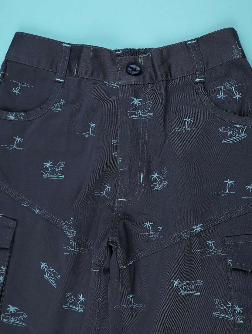 boys printed mid rise cargo shorts - 22316672 -  Standard Image - 3