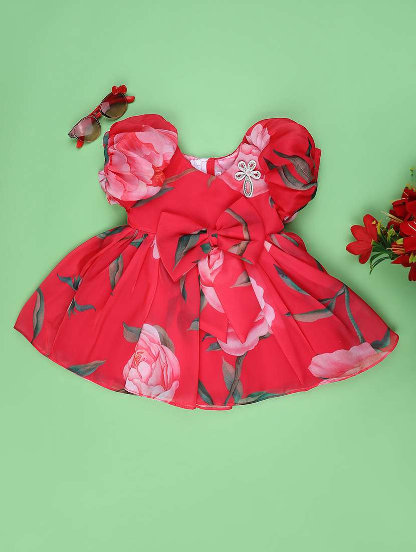 girls printed short sleeve frock